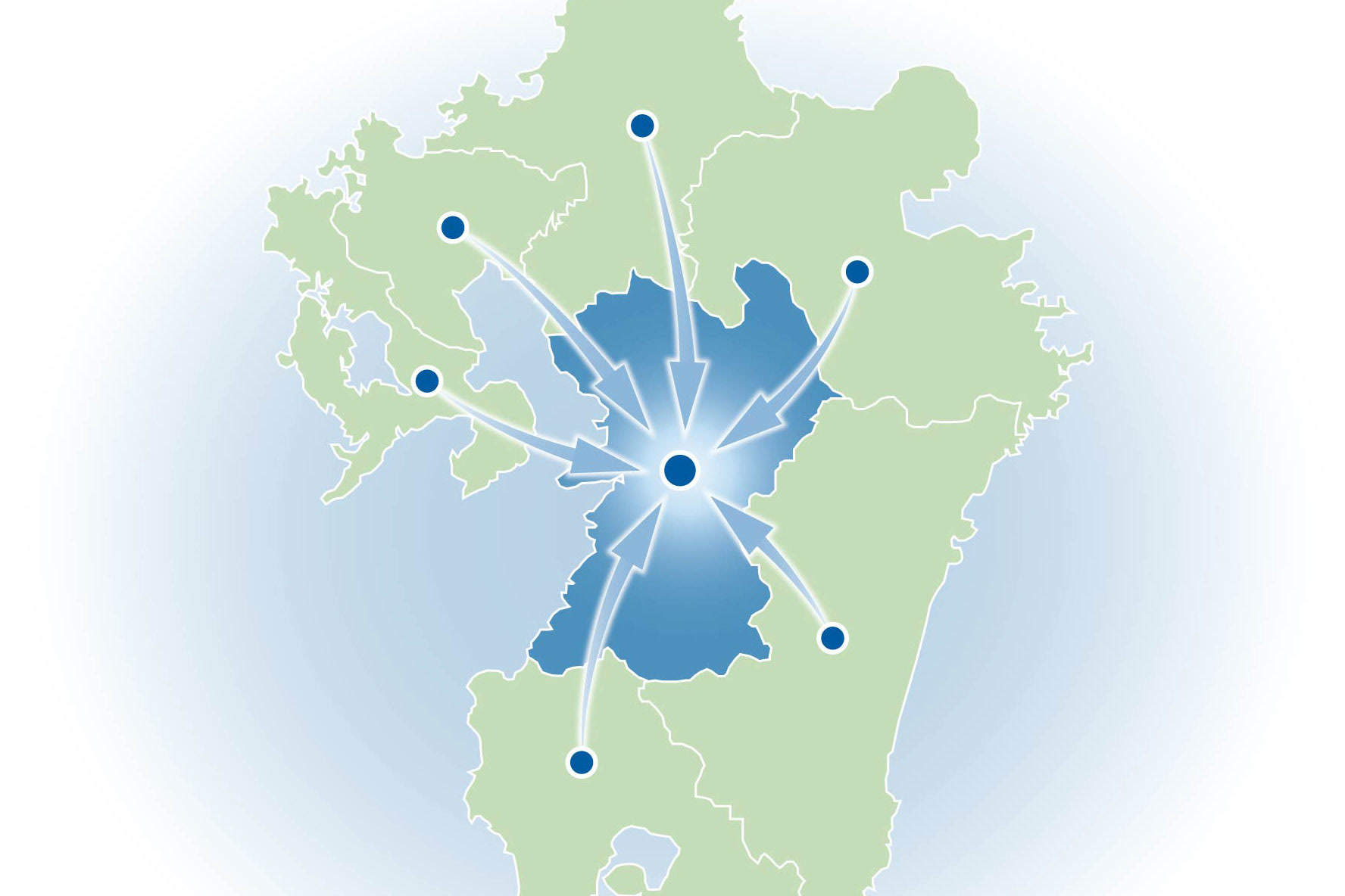 九州各県の協力業者との連携イメージ